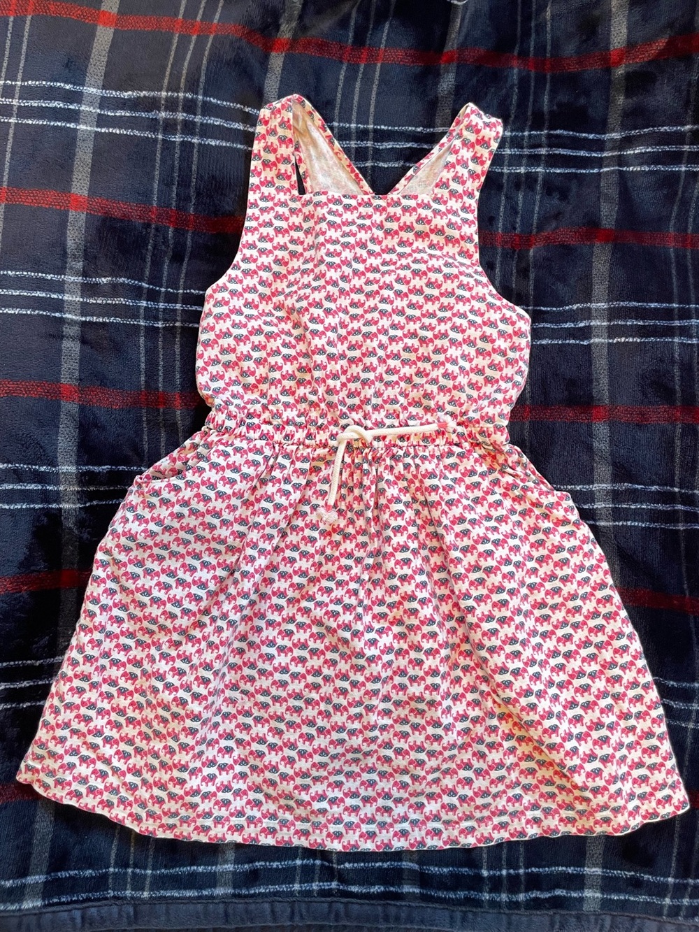Carter's Pink and Cream Elephant Print Sundress Size 6